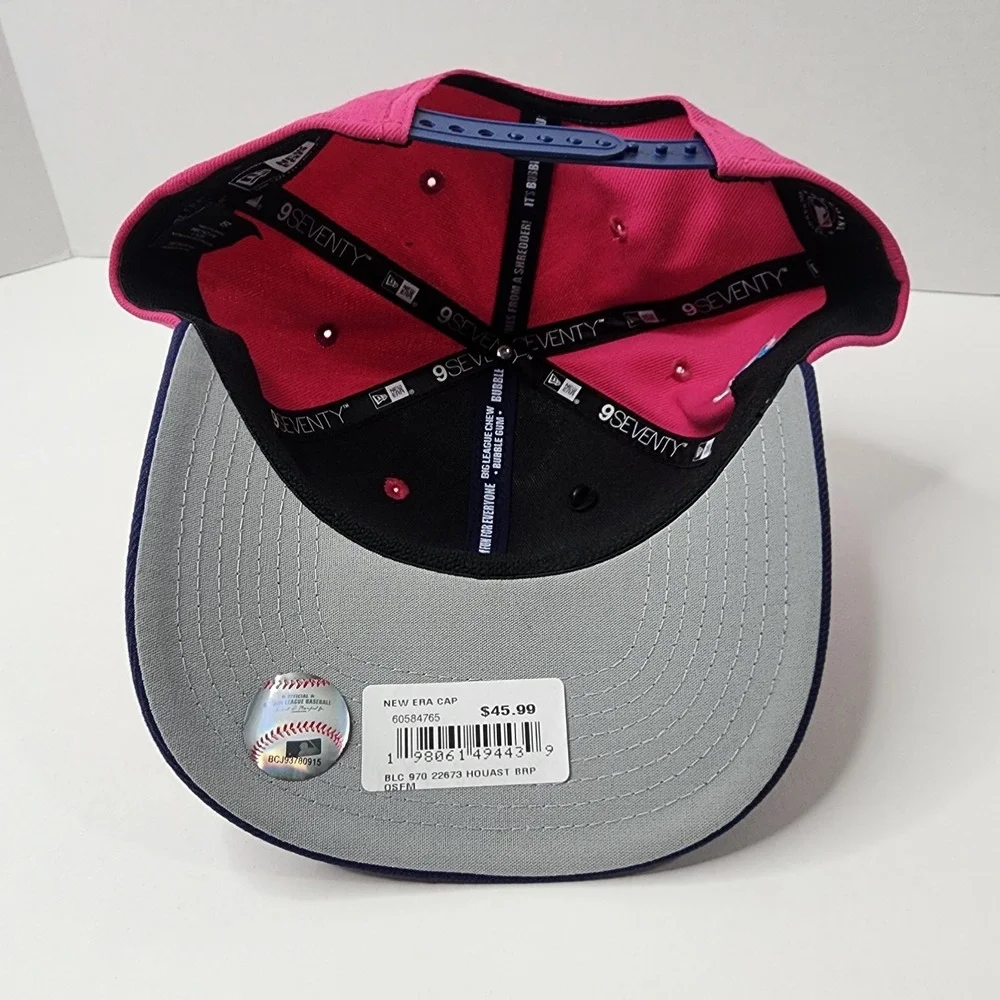 Houston Astros New Era 59FIFTY Hat Big League Chew Pink W Pin Stretch Snap NWT
